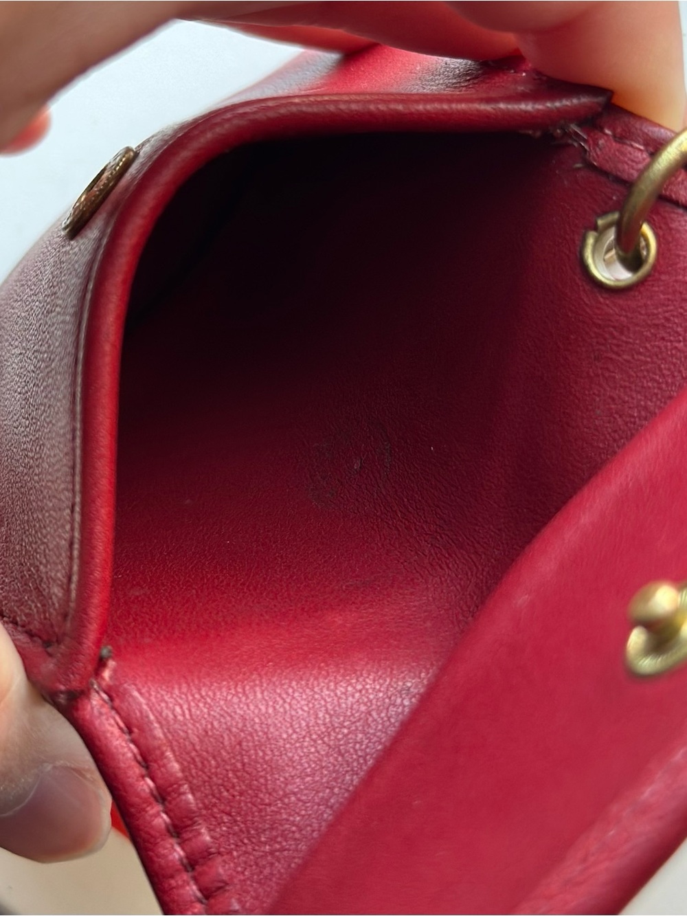 Coach Mini Keychain Pouch - Red - Picture 8 of 10